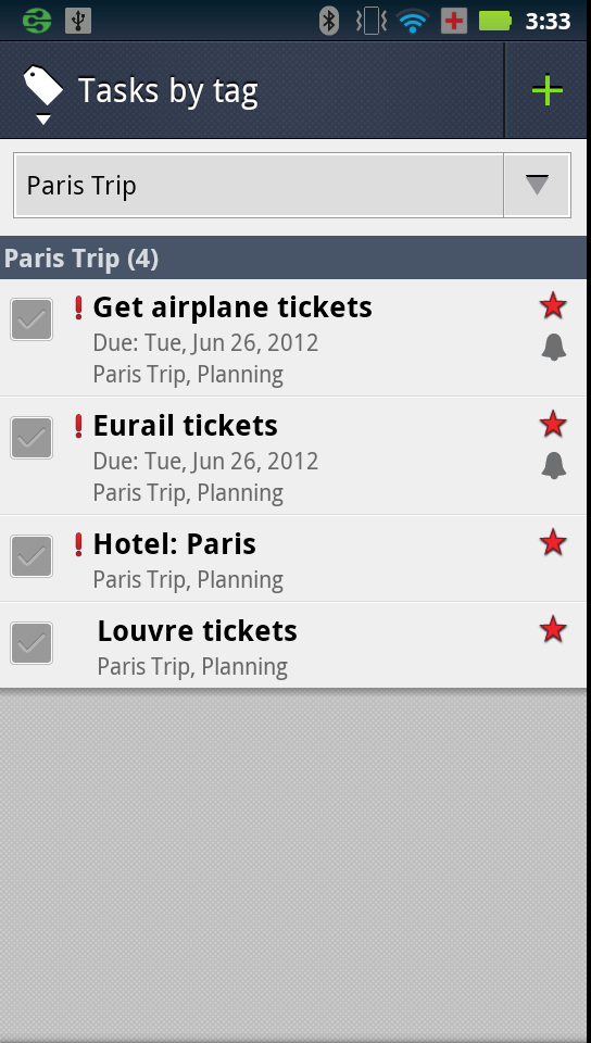 Task App - Tasks by Tag