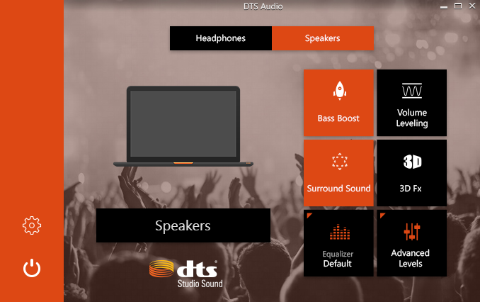 Main Screen - Built-In Speakers