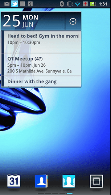 Calendar Widget
