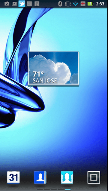Weather Widget - 2x1