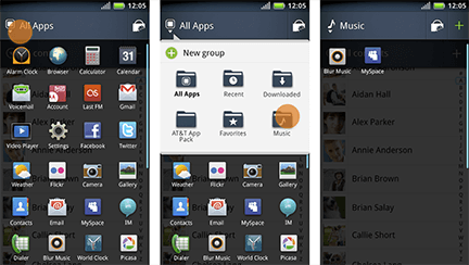 App Launcher Storyboard
